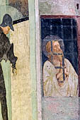 Castiglione Olona - Battistero della Collegiata. Il ciclo di affreschi della cappella di San Giovanni Battista (Masolino s Panicale 1435 circa). San Giovanni in carcere. 